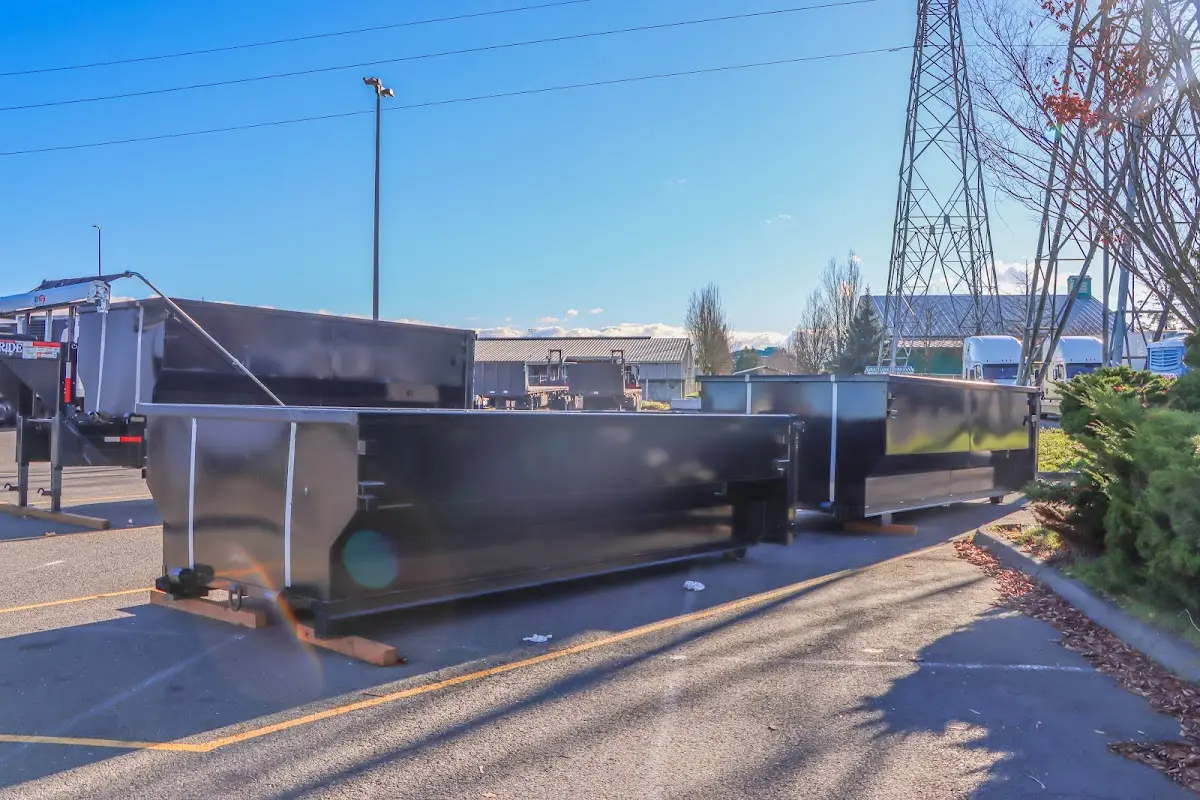 Roll-off dumpster ready for waste disposal at job site for Estate Cleanout Dumpster Rental in Kingfisher